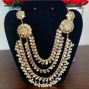 Triple strand mala necklace